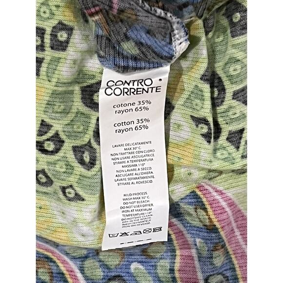 Contro Corrente Women’s OS Colorful Multi Pattern Stretch Sleeveless Dress NWOT - Picture 7 of 8